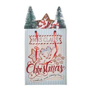 NEW Raz Imports 7.75 inch Mrs Claus Christmas Shopping Bag Ornament